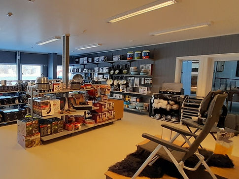 Butikk med camping- og fritidsutstyr